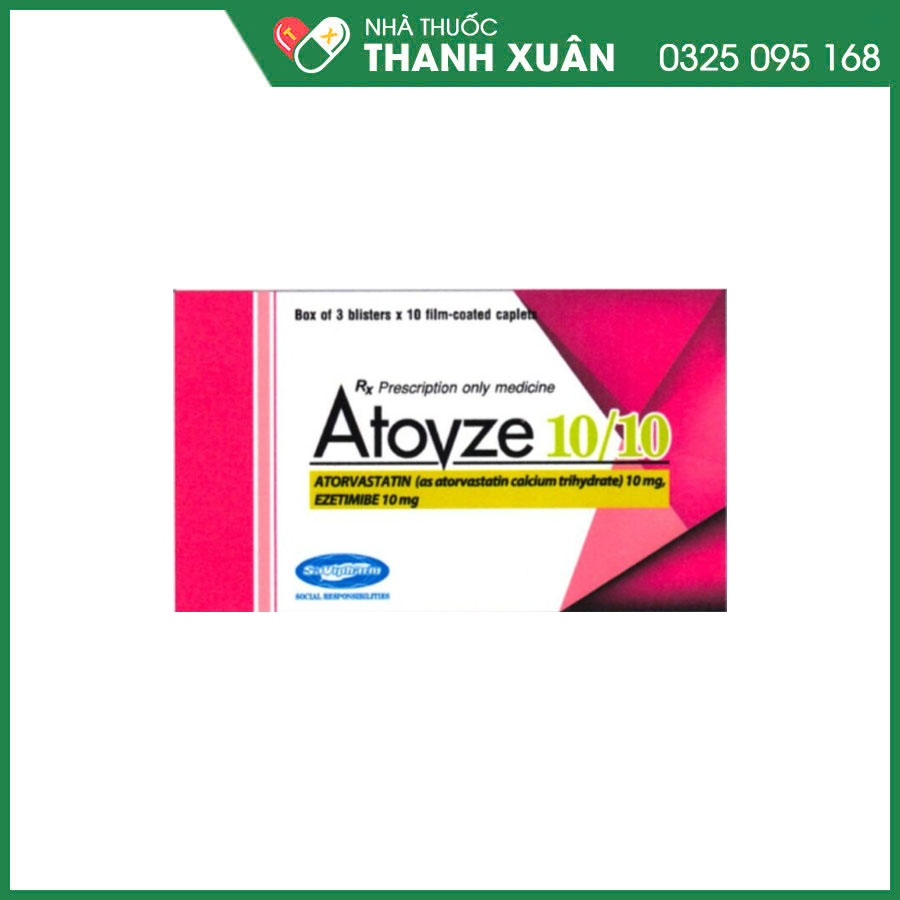 Atovze 10/10 thuốc điều trị tăng cholesterol máu